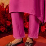 Navya Royal Fuchsia Embroidered Kurta Set