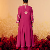 Aarini Jazzberry Fuchsia Embroidered Suit Set