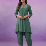 Green Dori Embroidered Coord Set