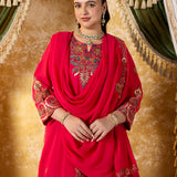Aaradhya Antique Pink Embroidered Suit Set