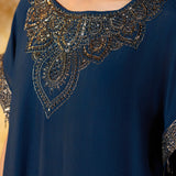 Vanya Space Blue Embroidered Co-ord Set