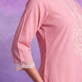 Avni Pink Embroidered Kurta Set