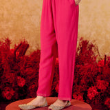 Riva Raspberry Fuchsia Embroidered Suit Set