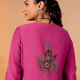 Navya Royal Fuchsia Embroidered Kurta Set