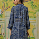 Aarna Indigo Blue Printed Tunic