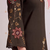 Aayat Subtle Brown Embroidered Kurta Set