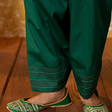 Nysa Emerald Green Embroidered Farshi Suit Set