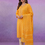 Yellow Bandhani Printed Suit Set