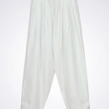 White Satin Relaxed Fit Salwar