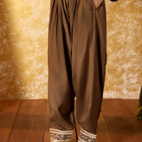 Lavanya Mud Brown Embroidered Suit Set