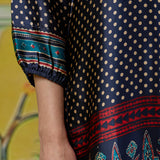 Tara Berry Navy Printed Co-ord Set