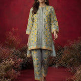 Saina Dove Beige Printed Remi Linen Co-ord Set for Women