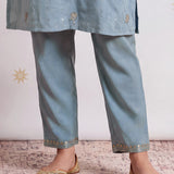 Gulabo Ice Blue Embroidered Kurta Set