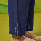 Aarohi Prussian Navy Thread Embroidered Co-ord Set