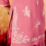 Ira Dazzle Pink Embroidered Sharara Set