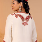 Aarohi Oat Ivory Embroidered Suit Set