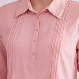 Inaaya Lemonade Pink Embroidered Co-ord Set