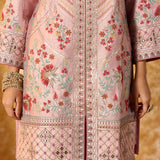 Vaara Nishat Pink Embroidered Suit Set with Dupatta