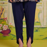 Nooraya Berry Navy Embroidered Co-ord Set