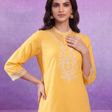 Avni Yellow Embroidered Kurta Set