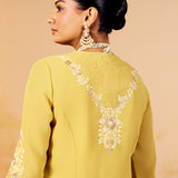 Ira Lime Green Embroidered Sharara Set