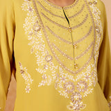 Ira Lime Green Embroidered Sharara Set