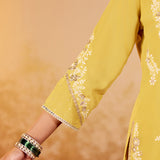 Ira Lime Green Embroidered Sharara Set