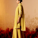 Ira Lime Green Embroidered Sharara Set