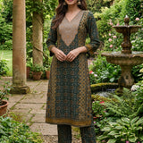 Vedika Green Traditional Printed Viscose Co-ord Set