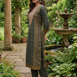 Vedika Green Traditional Printed Viscose Co-ord Set