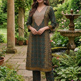 Vedika Green Traditional Printed Viscose Co-ord Set