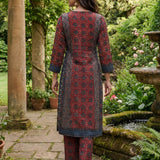 Vedika Rust Traditional Printed Viscose Co-ord Set