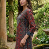 Vedika Rust Traditional Printed Viscose Co-ord Set