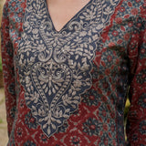 Vedika Rust Traditional Printed Viscose Co-ord Set