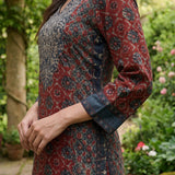 Vedika Rust Traditional Printed Viscose Co-ord Set