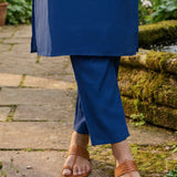 Risha Royal Blue Embroidered Kurta Set