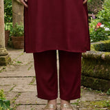 Risha Maroon Embroidered Kurta Set