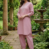 Abeer Pink Embroidered Kurta Set