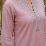 Abeer Pink Embroidered Kurta Set