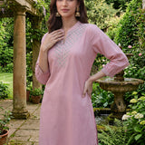 Abeer Pink Embroidered Kurta Set