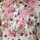 Moira Rust Printed Moss Crepe Shirt for Women