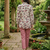 Moira Rust Printed Moss Crepe Shirt for Women