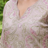 Karwan Pearl Ivory Multi-colour Heritage Embroidered Straight Kurta Set