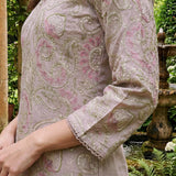 Karwan Pearl Ivory Multi-colour Heritage Embroidered Straight Kurta Set