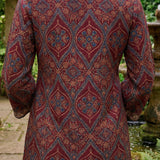Mahika Maroon Traditional Printed Viscose Staight Suit Set with Dupatta