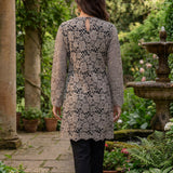 Iriya Black Embellished Net Straight Kurti
