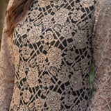 Iriya Black Embellished Net Straight Kurti
