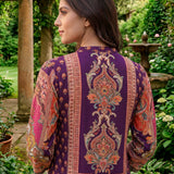 Chitra Deep Purple Heritage Printed Shantoon Co-ord Set with Salwar