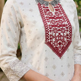Hina Ivory Printed Straight Kurta Set