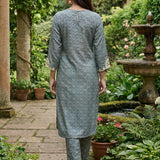 Pihu Blue Cotton Blend Printed Kurta set